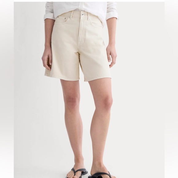 EVERLANE THE LONG A-LINE DENIM SHORT - Picture 2 of 7